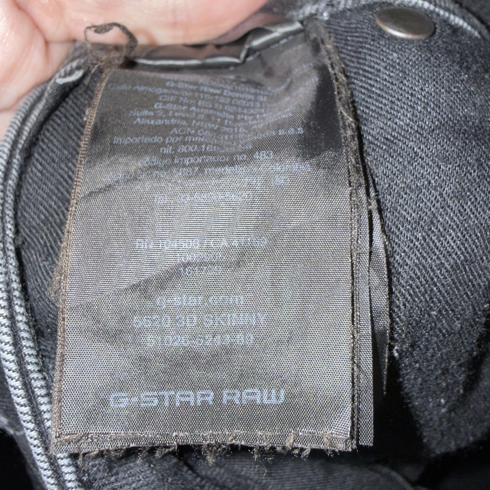 G-Star Raw 5620 3D Skinny‎ Jeans Mens 36x32 Black Distressed Stretch Rocker Moto - Picture 11 of 16